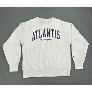 Champion‎ Reverse Weave Atlantis Terry Cloth Sweatshirt Adult Medium Crew Neck